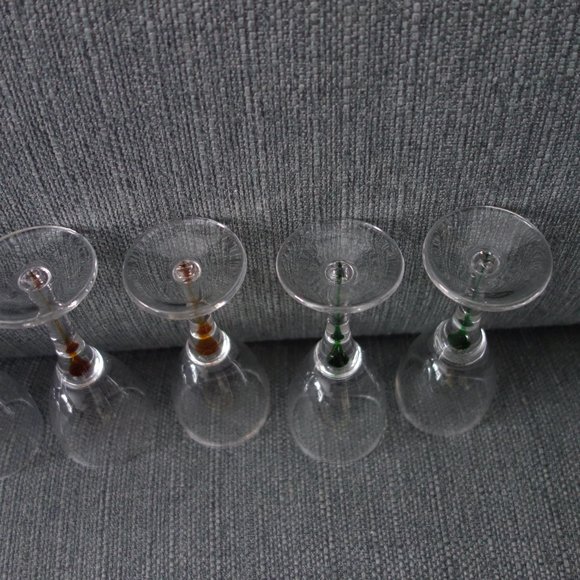 Mini Wine Glasses with Bleeding Color in the Stems - Picture 12 of 12